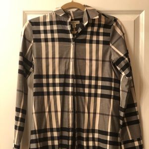 Burberry classic plaid button down shirt
